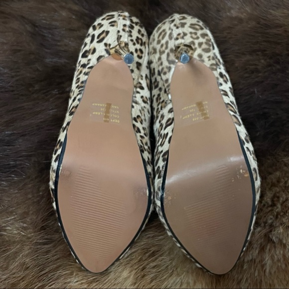 Wild Pair Leather / Pony Hair Leopard Heels Sz 7 - Picture 8 of 13